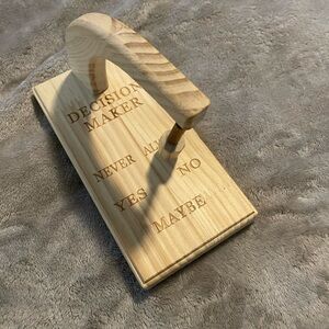 Wooden Decision Maker with Handle